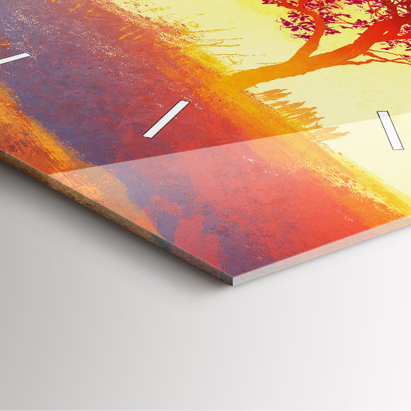 Reloj de pared cuadrado Paisaje otoñal