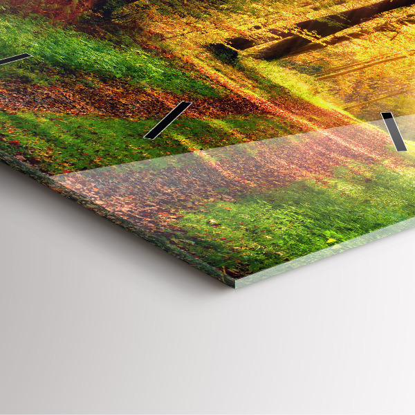 Reloj cuadrado Paisaje de bosque otoñal