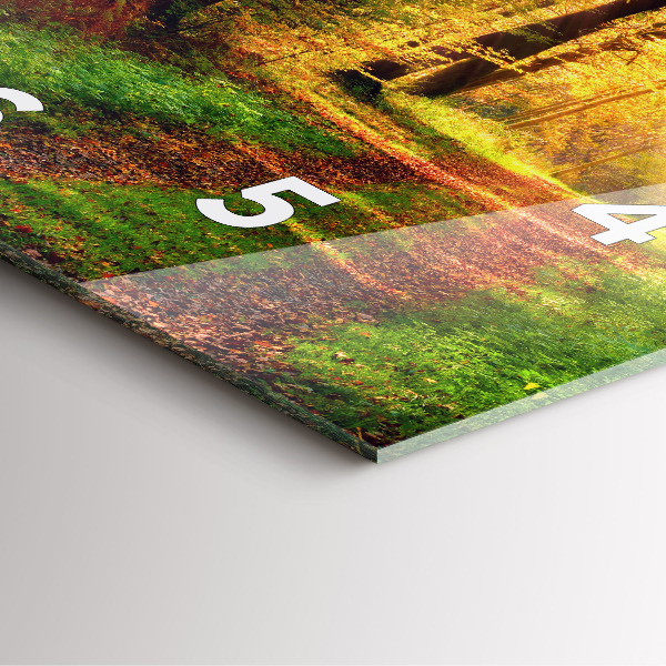 Reloj cuadrado Paisaje de bosque otoñal