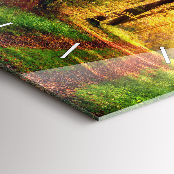 Reloj cuadrado Paisaje de bosque otoñal