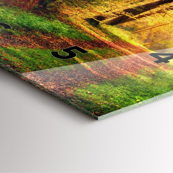 Reloj cuadrado Paisaje de bosque otoñal