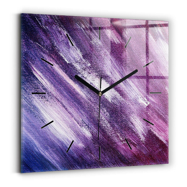 Reloj de pared cuadrado Textura de pintura acrílica