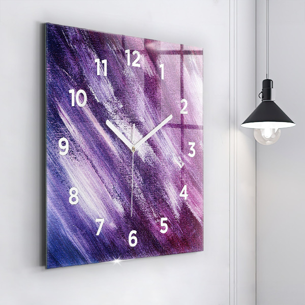 Reloj de pared cuadrado Textura de pintura acrílica