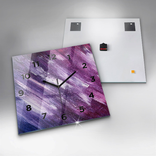 Reloj de pared cuadrado Textura de pintura acrílica