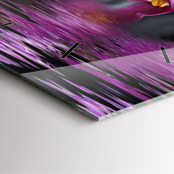 Reloj cuadrado Flor de orquídea sobre el agua