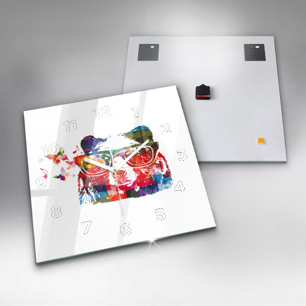 Reloj cuadrado Cabeza de oso