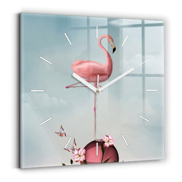 Reloj de pared cuadrado Flamenco surrealista