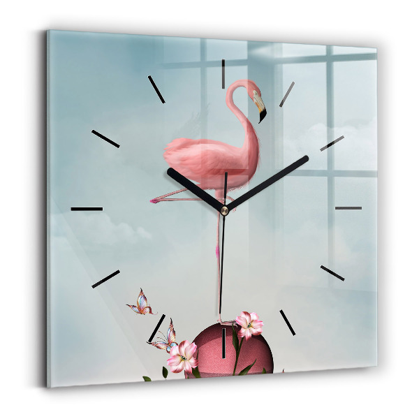 Reloj de pared cuadrado Flamenco surrealista