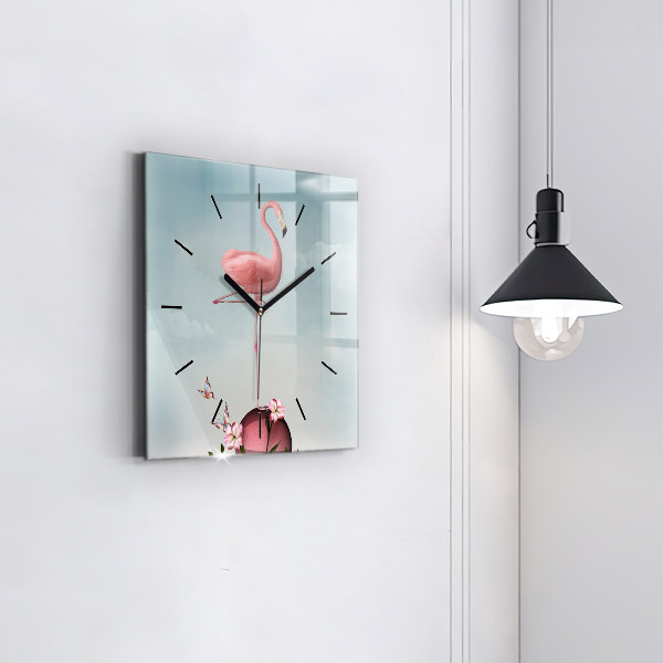 Reloj de pared cuadrado Flamenco surrealista