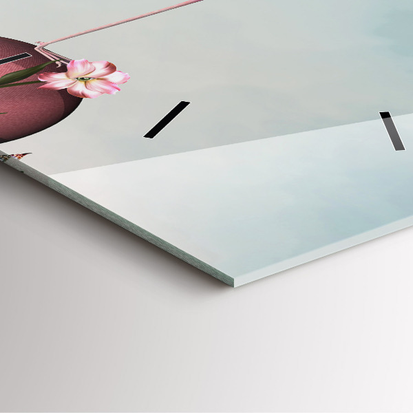 Reloj de pared cuadrado Flamenco surrealista