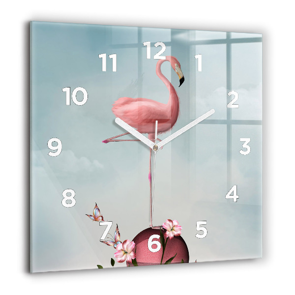 Reloj de pared cuadrado Flamenco surrealista