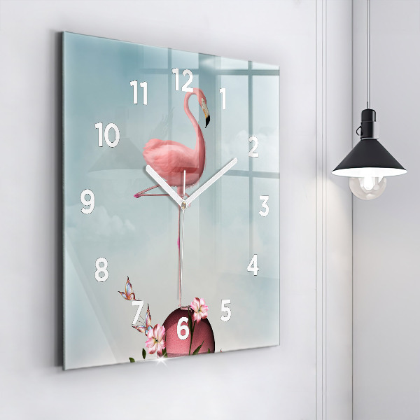 Reloj de pared cuadrado Flamenco surrealista