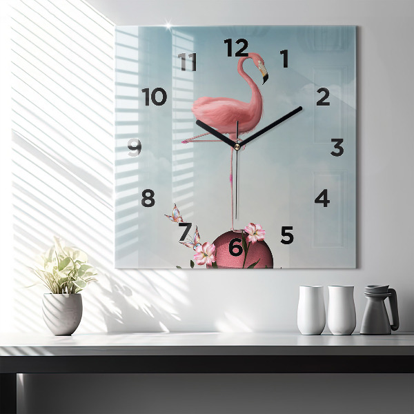 Reloj de pared cuadrado Flamenco surrealista