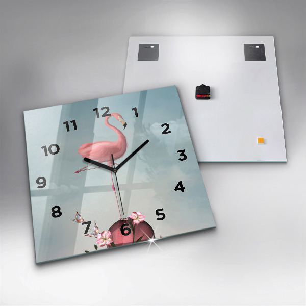 Reloj de pared cuadrado Flamenco surrealista