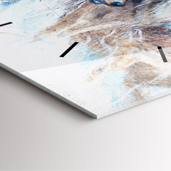 Reloj cuadrado Lobos en el bosque