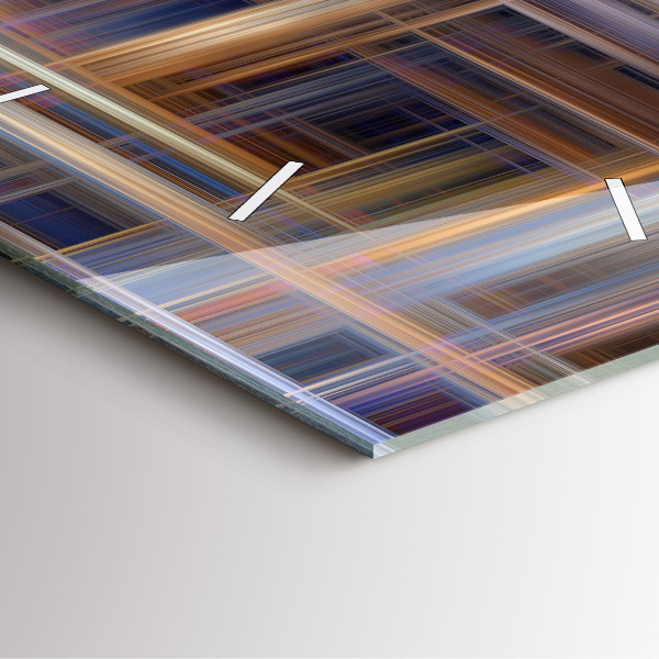 Reloj de pared cuadrado Abstracción geométrica