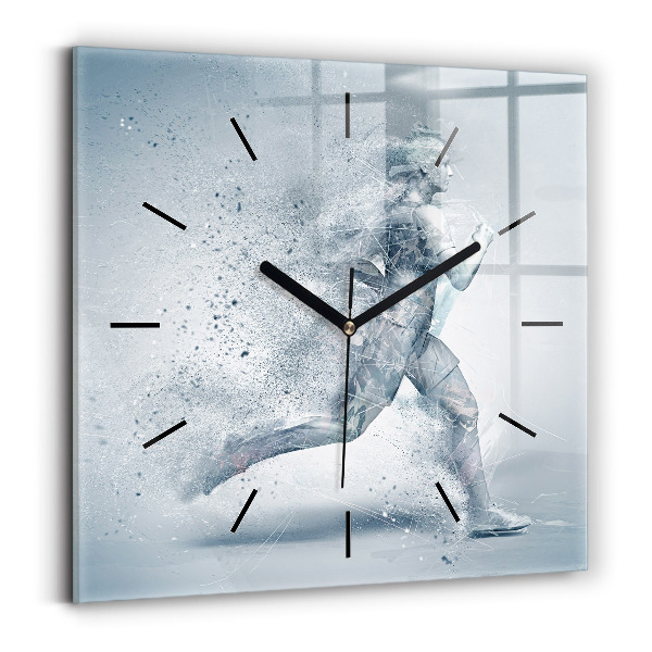 Reloj de pared cuadrado Hombre corriendo