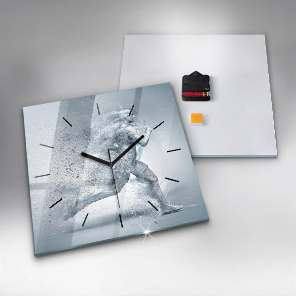 Reloj de pared cuadrado Hombre corriendo