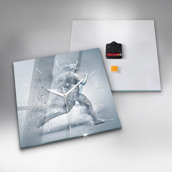 Reloj de pared cuadrado Hombre corriendo