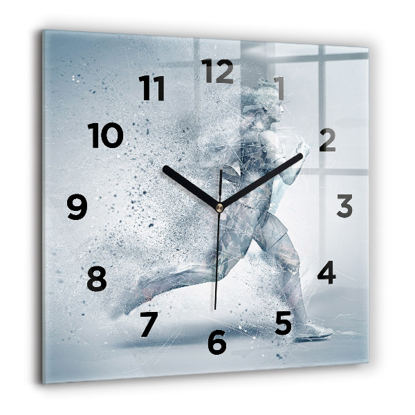Reloj de pared cuadrado Hombre corriendo