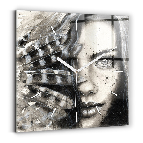 Reloj cuadrado Retrato pintado