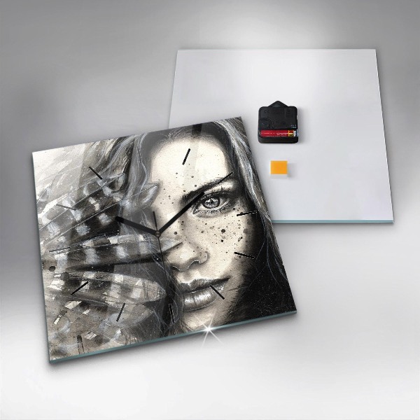 Reloj cuadrado Retrato pintado