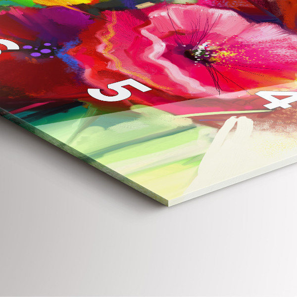 Reloj cuadrado Amapolas de colores