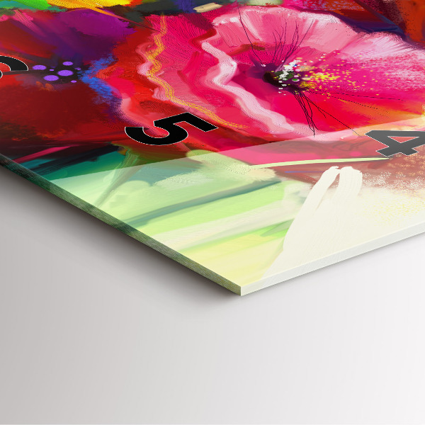 Reloj cuadrado Amapolas de colores