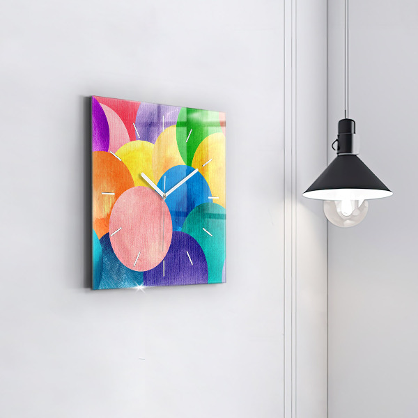 Reloj cuadrado Círculos abstractos