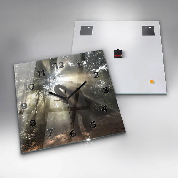 Reloj de pared cuadrado Elefante en la jungla