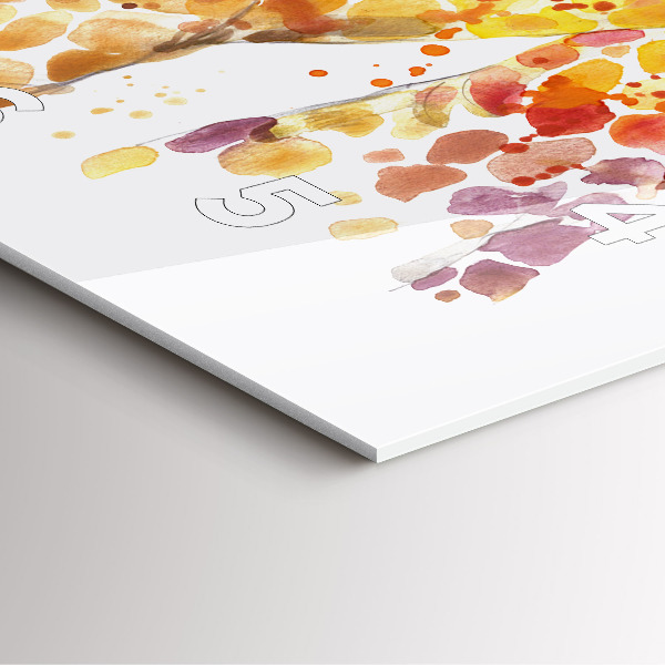 Reloj cuadrado Jirafa acuarela