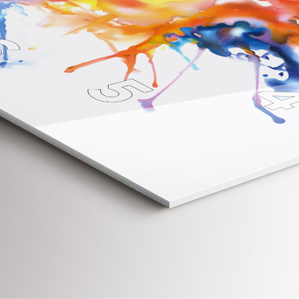 Reloj de pared cuadrado León - acuarela