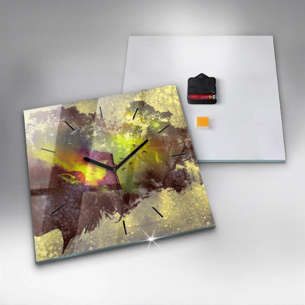 Reloj cuadrado Mujer en el bosque