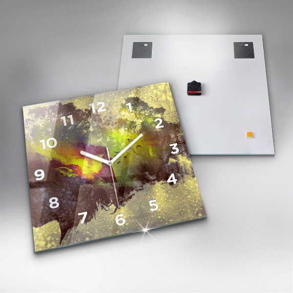 Reloj cuadrado Mujer en el bosque