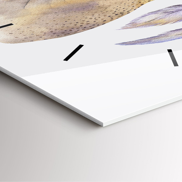 Reloj de pared cuadrado Cabeza de ciervo y flores