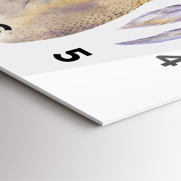 Reloj de pared cuadrado Cabeza de ciervo y flores