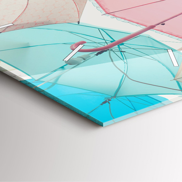 Reloj cuadrado Paraguas en pastel