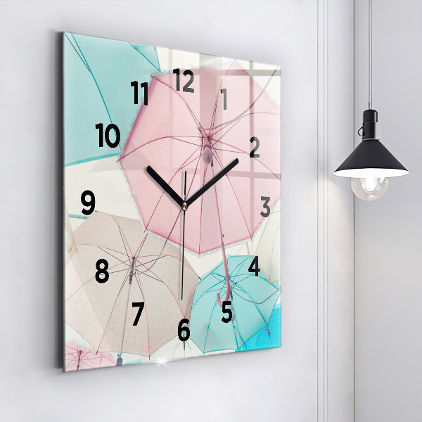 Reloj cuadrado Paraguas en pastel