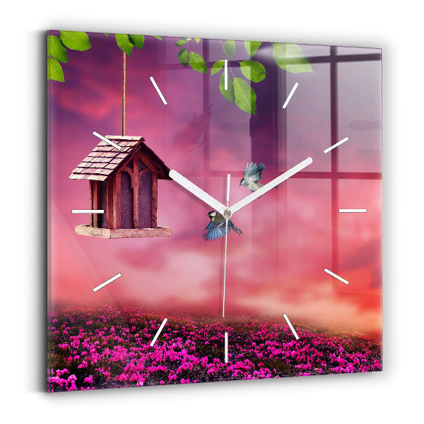 Reloj cuadrado Pajarera