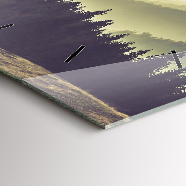 Reloj cuadrado Laderas neblinosas