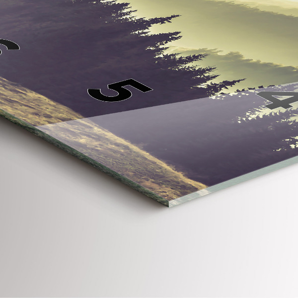 Reloj cuadrado Laderas neblinosas