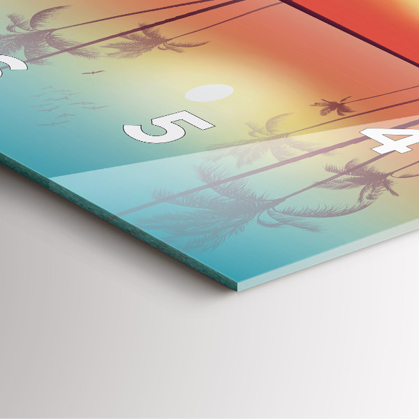 Reloj cuadrado Palmeras tropicales