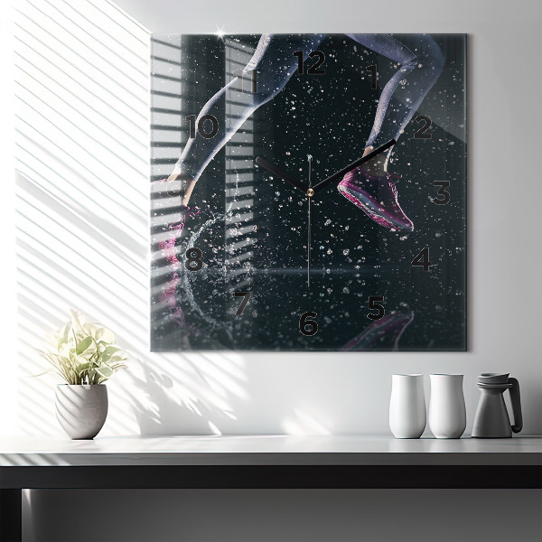 Reloj cuadrado Vida sana y correr