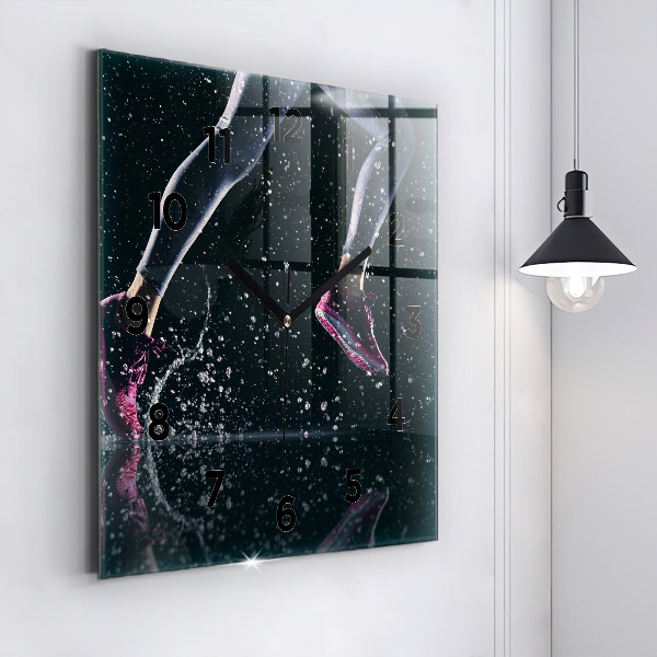 Reloj cuadrado Vida sana y correr