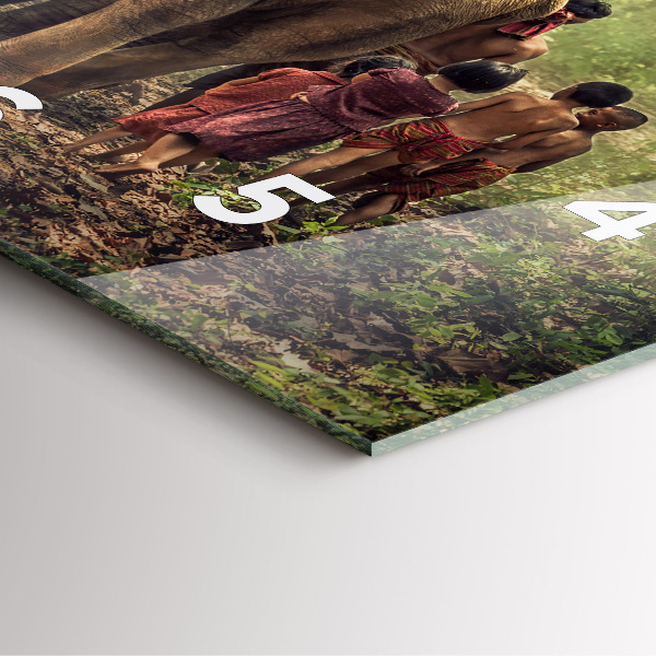 Reloj cuadrado Niños guiando a un elefante