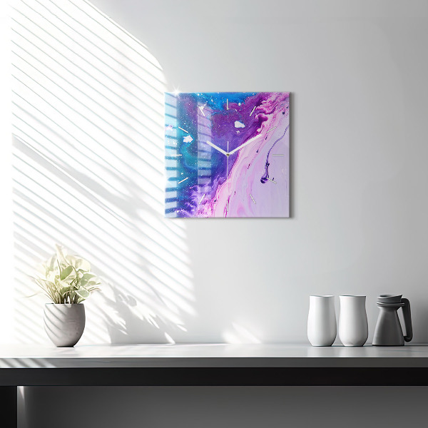 Reloj de pared cuadrado Fondo colorido