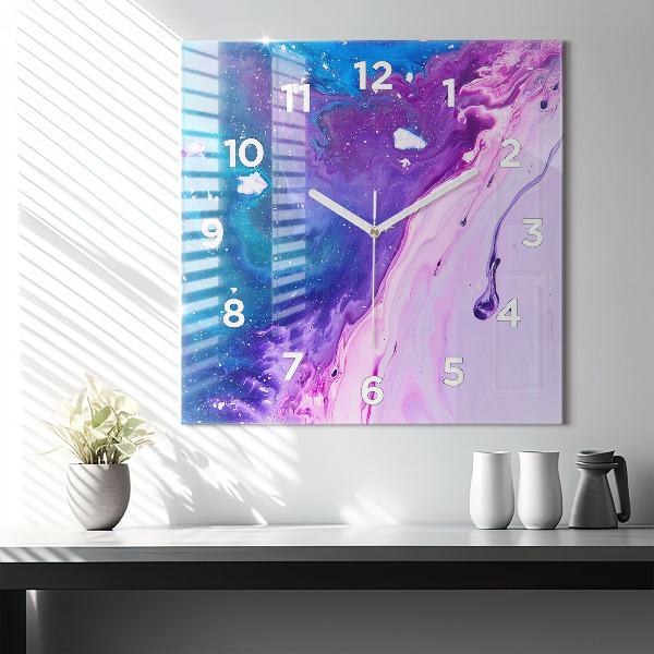 Reloj de pared cuadrado Fondo colorido