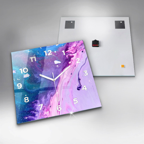 Reloj de pared cuadrado Fondo colorido