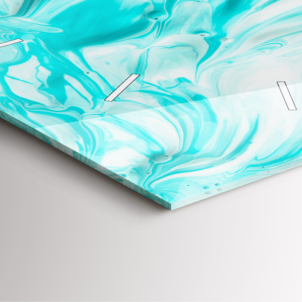 Reloj de pared cuadrado Abstracción azul