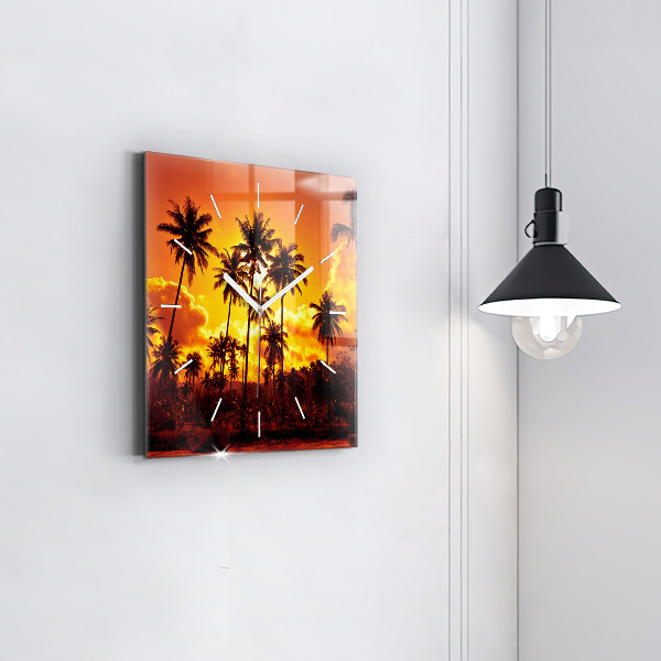 Reloj de pared cuadrado Tailandia Playa de Klong Prao